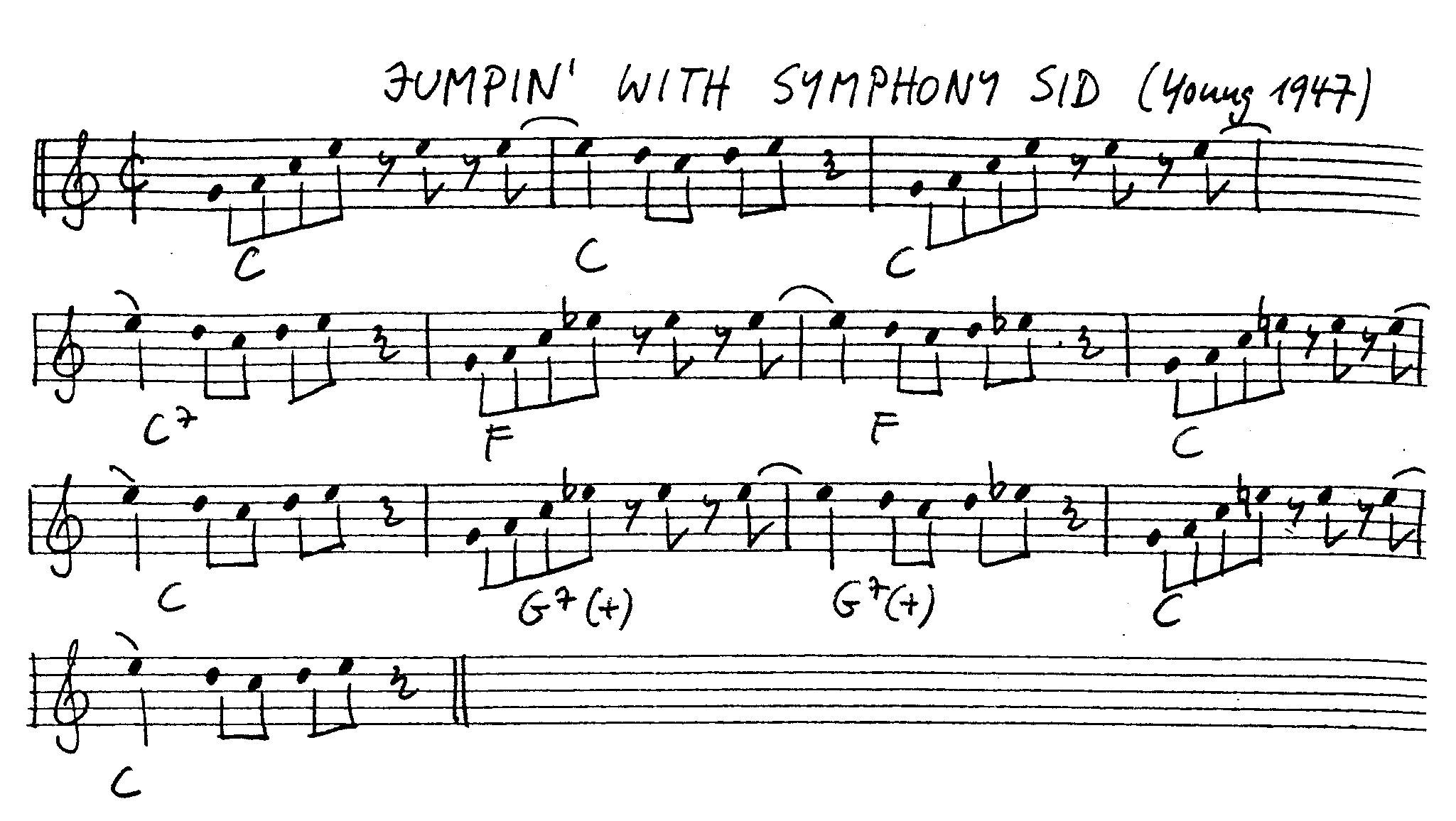 jumpin' with symphony sid leadsheet – book us for your next 20s or gatsby event